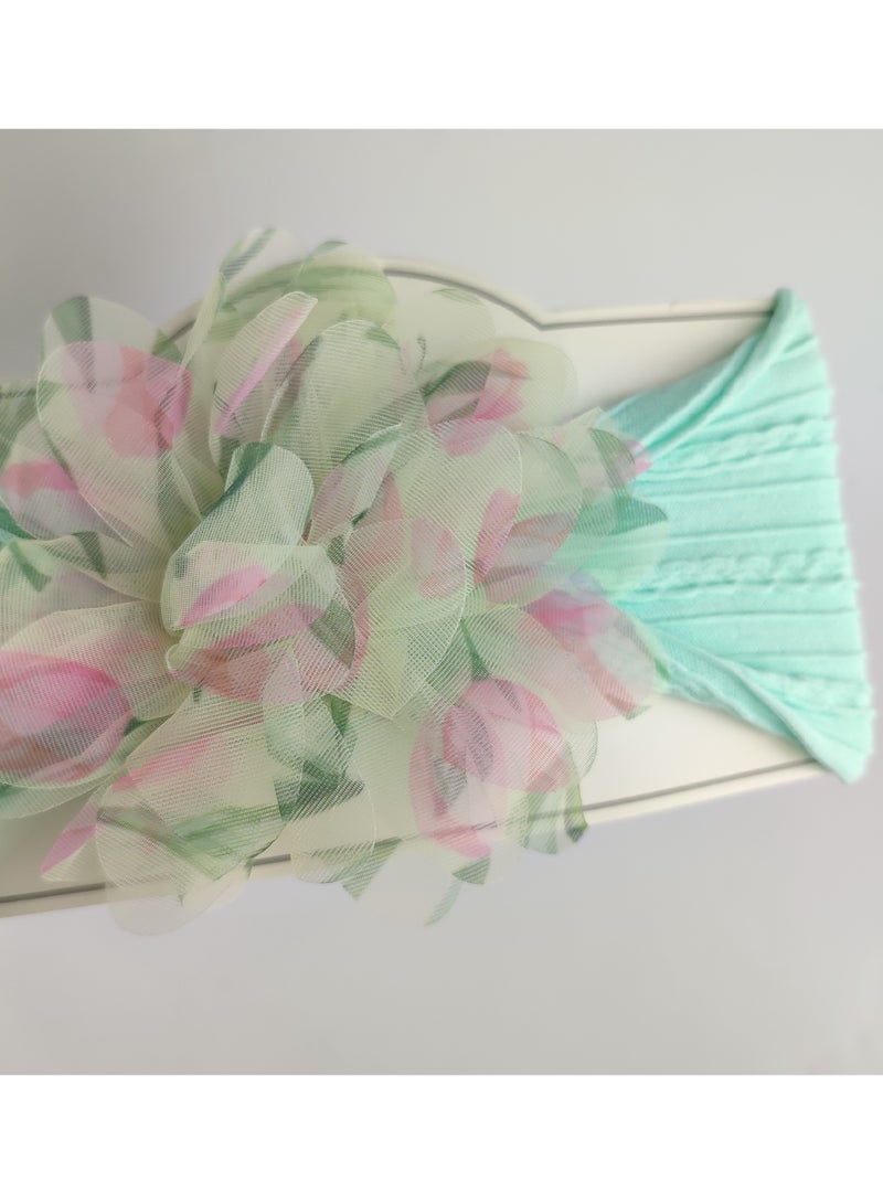 Baby & Kids Soft Headband Hair Accessory with Elegant Flower - Image 3